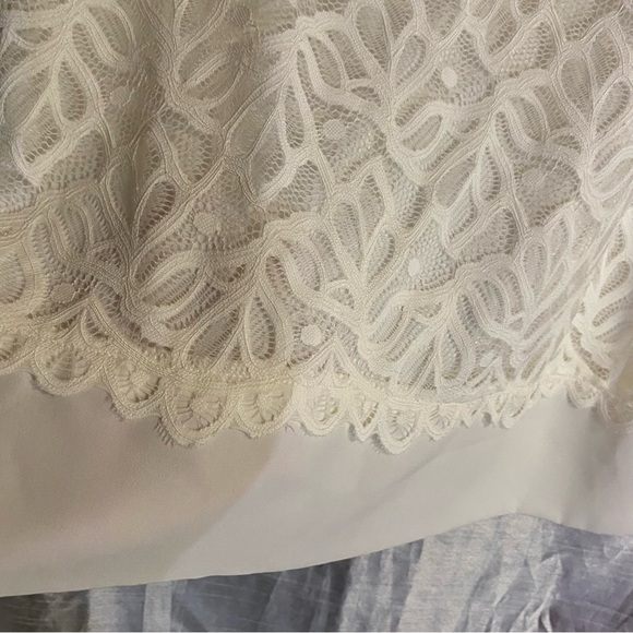 Charter Club petite, SZ PXL, GUC lacy lined top with crepe hem and cuffs, dressy - Picture 10 of 10